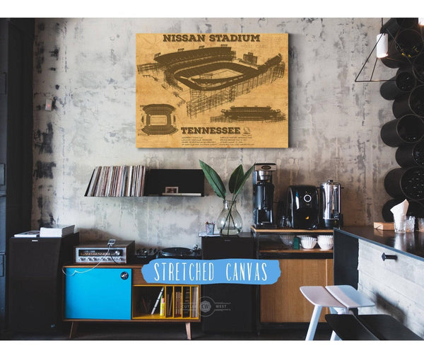 Cutler West Tennessee Titans Nissan Stadium - Vintage Football Print 4