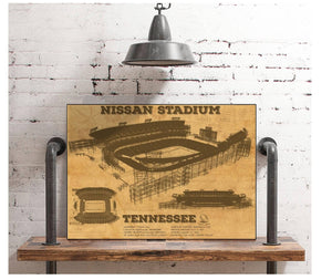 Cutler West Tennessee Titans Nissan Stadium - Vintage Football Print 4