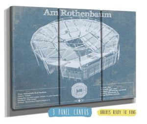 36" x 24" / 3 Panel Canvas Wrap Cutler West Tennisstadion Am Rothenbaum - German Open Tennis Championships Blueprint Vintage Print