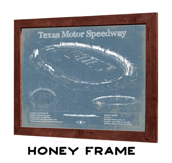 Cutler West Texas Motor Speedway Blueprint NASCAR Race Track Print