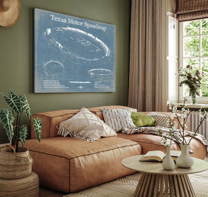 Cutler West Texas Motor Speedway Blueprint NASCAR Race Track Print