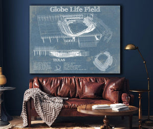 Cutler West Texas Rangers -  Globe Life Field Vintage Stadium Baseball Print
