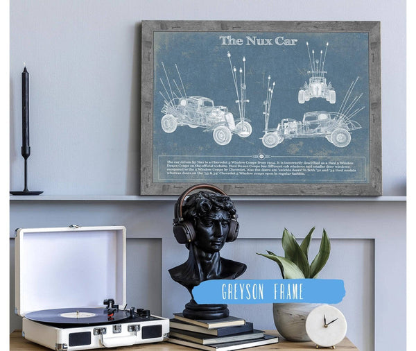 Cutler West The Nux Car (Chevrolet 5 Window Coupe 1934)  Blueprint Vintage Auto Print