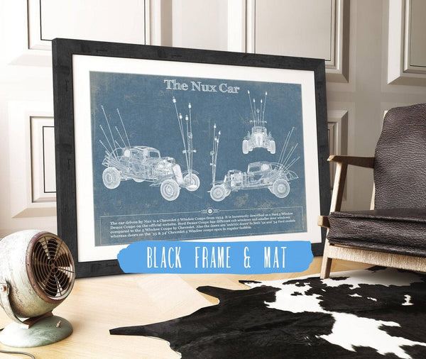 Cutler West The Nux Car (Chevrolet 5 Window Coupe 1934)  Blueprint Vintage Auto Print