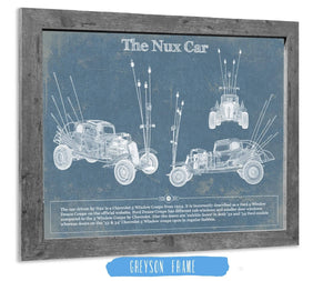 14" x 11" / Greyson Frame Cutler West The Nux Car (Chevrolet 5 Window Coupe 1934)  Blueprint Vintage Auto Print