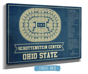 Cutler West The Schottenstein Center - Ohio State Buckeyes NCAA College Basketball Blueprint Art