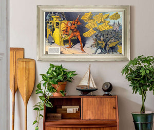 24" x 16" / Champagne Frame Cutler West The Yellow Press by Louis Glackens