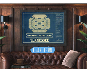 Cutler West Thompson–Boling Arena - Tennessee Volunteers, Lady Vols NCAA College Basketball Blueprint Art