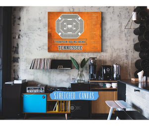 Cutler West Thompson–Boling Arena - Tennessee Volunteers, Lady Vols NCAA College Basketball Blueprint Art