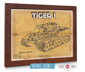 Cutler West Tiger I Vintage German Tank Military Print