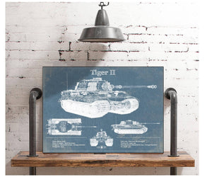 Cutler West Tiger II Vintage German Tank Military Print