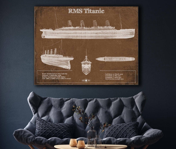Cutler West Titanic Blueprint Original Wall Art