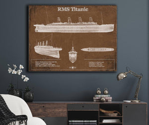 Cutler West Titanic Blueprint Original Wall Art