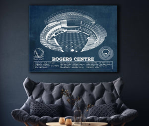 Cutler West Toronto Blue Jays Rogers Centre Vintage Baseball Fan Print