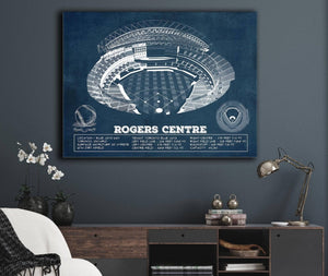Cutler West Toronto Blue Jays Rogers Centre Vintage Baseball Fan Print