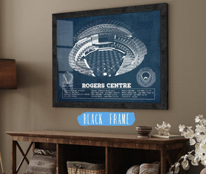 20" x 16" / Black Frame Cutler West Toronto Blue Jays Rogers Centre Vintage Baseball Fan Print