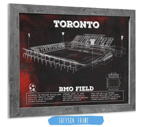 14" x 11" / Greyson Frame Cutler West Toronto F.C. - BMO Field Vintage MLS Soccer Print 2