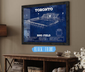 20" x 16" / Black Frame Cutler West Toronto F.C. - BMO Field Vintage MLS Soccer Print
