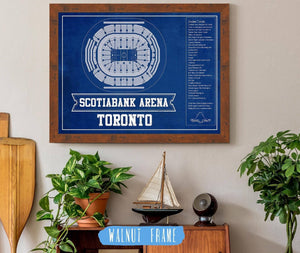 Cutler West Toronto Maple Leafs Team Color - Scotiabank Arena Vintage Hockey Blueprint NHL Print