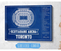 Cutler West Toronto Maple Leafs Team Color - Scotiabank Arena Vintage Hockey Blueprint NHL Print