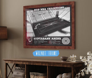 Cutler West Toronto Raptors 2019 NBA Champions - Scotiabank Arena Vintage Basketball Print