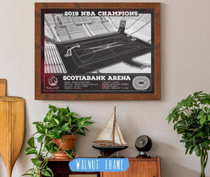 Cutler West Toronto Raptors 2019 NBA Champions - Scotiabank Arena Vintage Basketball Print