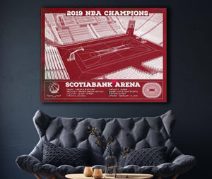 Cutler West Toronto Raptors 2019 NBA Champions Scotiabank Arena - Vintage Basketball Print