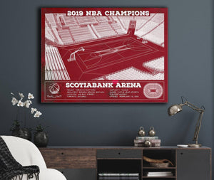 Cutler West Toronto Raptors 2019 NBA Champions Scotiabank Arena - Vintage Basketball Print