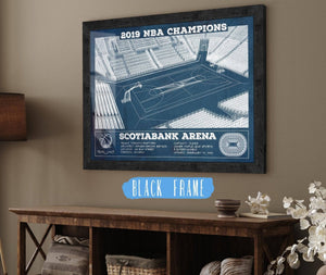 Cutler West Toronto Raptors 2019 NBA Champions Scotiabank Arena Vintage Basketball Print
