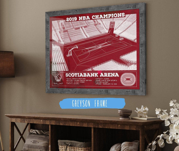 Cutler West Toronto Raptors 2019 NBA Champions Scotiabank Arena - Vintage Basketball Print