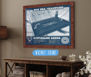 Cutler West Toronto Raptors 2019 NBA Champions Scotiabank Arena Vintage Basketball Print