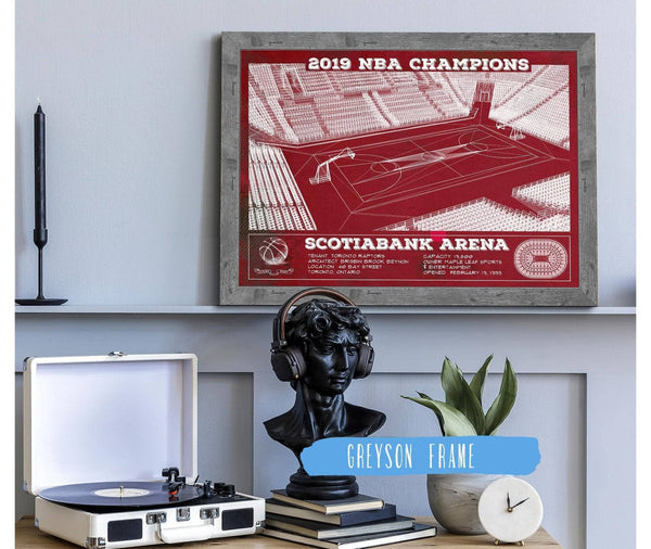 Cutler West Toronto Raptors 2019 NBA Champions Scotiabank Arena - Vintage Basketball Print