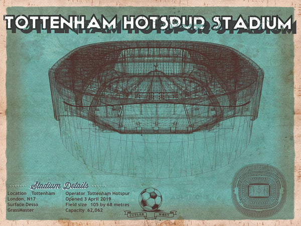 14" x 11" / Unframed Cutler West Tottenham Hotspur Football Club Soccer Print
