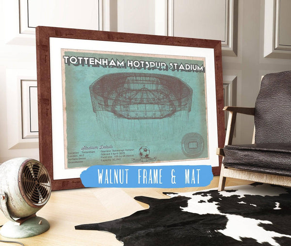 20" x 16" / Walnut Frame & Mat Cutler West Tottenham Hotspur Football Club Soccer Print