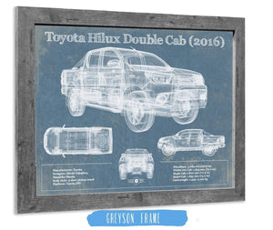 Cutler West Toyota Hilux Double Cab (2016) Vintage Blueprint Auto Print