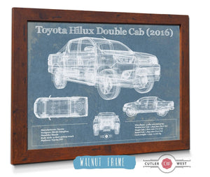 Cutler West Toyota Hilux Double Cab (2016) Vintage Blueprint Auto Print