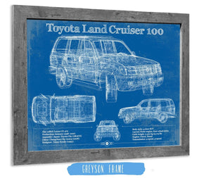 Cutler West Toyota Land Cruiser J100 Blueprint Vintage Auto Print