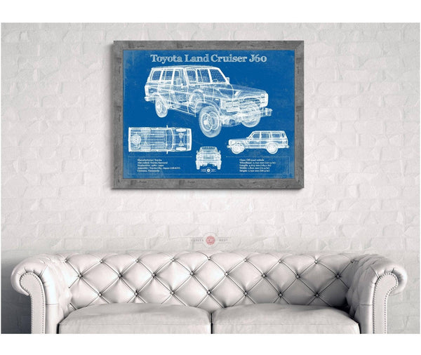 Cutler West Toyota Land Cruiser J60 Blueprint Vintage Auto Print