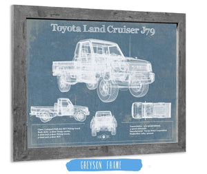 14" x 11" / Greyson Frame Cutler West Toyota Land Cruiser J79 Blueprint Vintage Auto Print