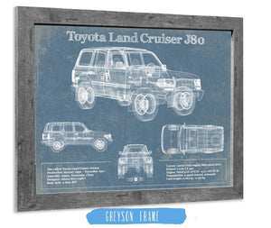 Cutler West Toyota Land Cruiser J80 Blueprint Vintage Auto Print