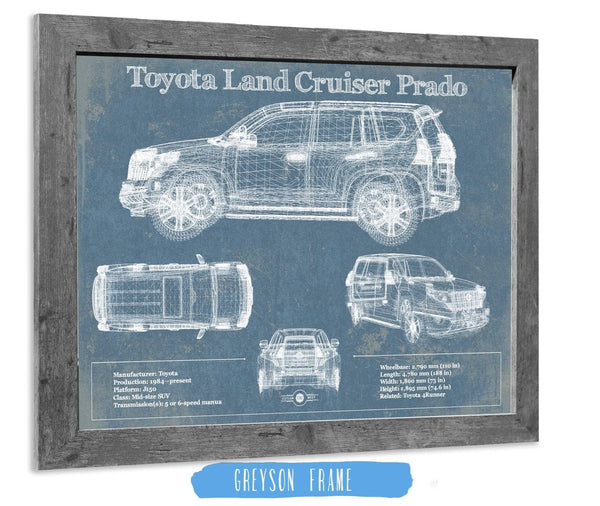Cutler West Toyota Land Cruiser Prado (2016) Blueprint Vintage Auto Patent Print