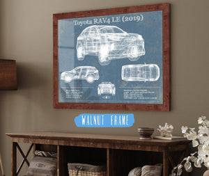 Cutler West Toyota RAV4 LE (2019) Blueprint Vintage Auto Patent Print