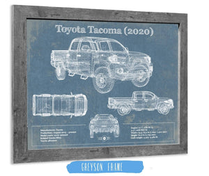 Cutler West Toyota Tacoma (2020) Vintage Blueprint Truck Print