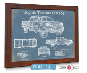 Cutler West Toyota Tacoma (2020) Vintage Blueprint Truck Print