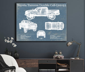 Cutler West Toyota Tacoma Double Cab (2019) Vintage Blueprint Auto Print
