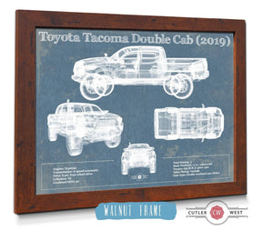 Cutler West Toyota Tacoma Double Cab (2019) Vintage Blueprint Auto Print