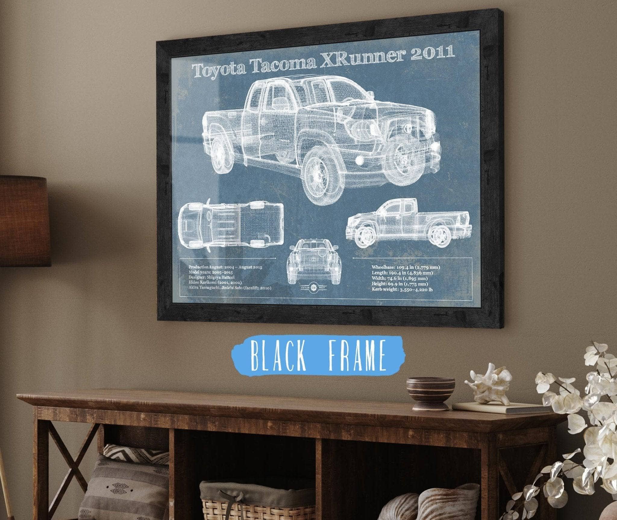 Toyota Tacoma XRunner 2011 Vintage Art by Cutler West