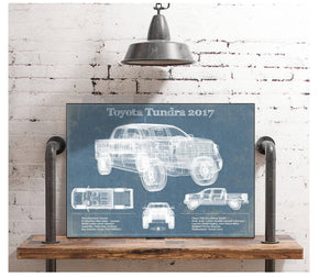 Cutler West Toyota Tundra 2017 Vintage Blueprint Auto Print