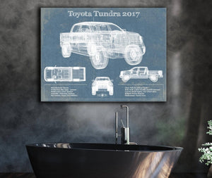 Cutler West Toyota Tundra 2017 Vintage Blueprint Auto Print