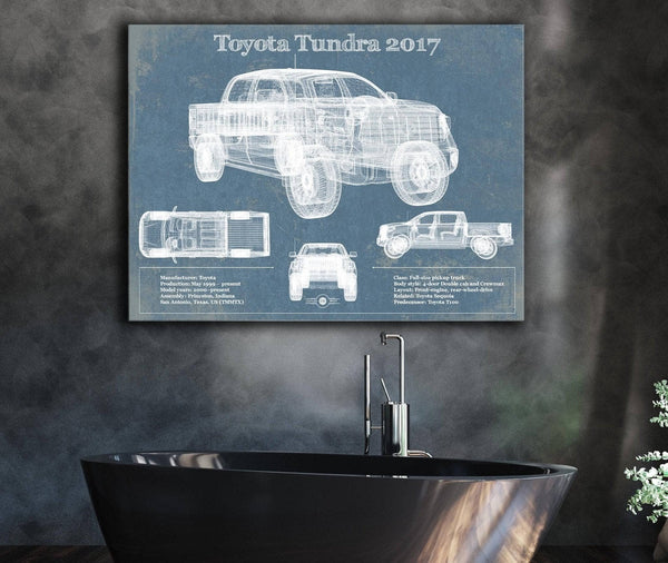 Cutler West Toyota Tundra 2017 Vintage Blueprint Auto Print